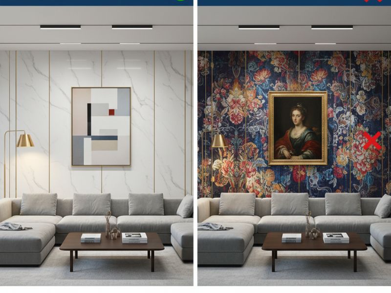 Mẫu phòng khách ốp nhựa PVC