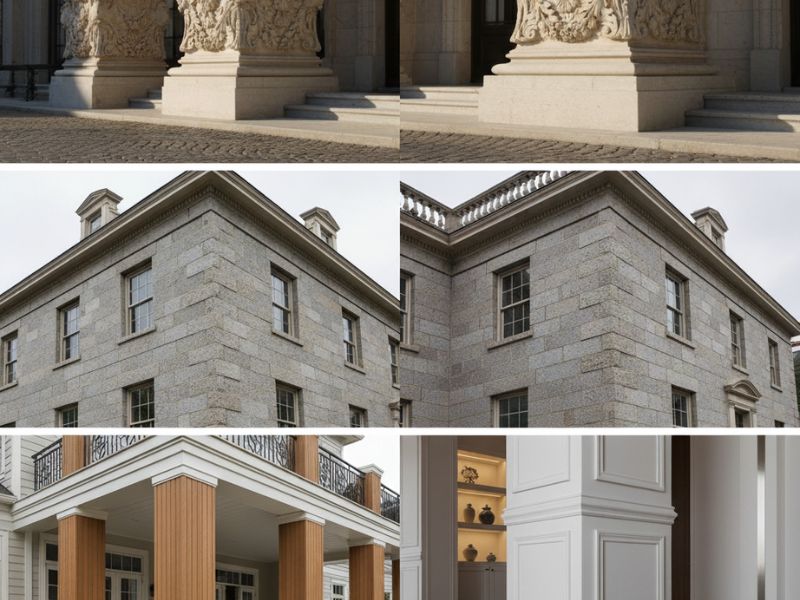 Những mẫu cột nhà vuông đẹp