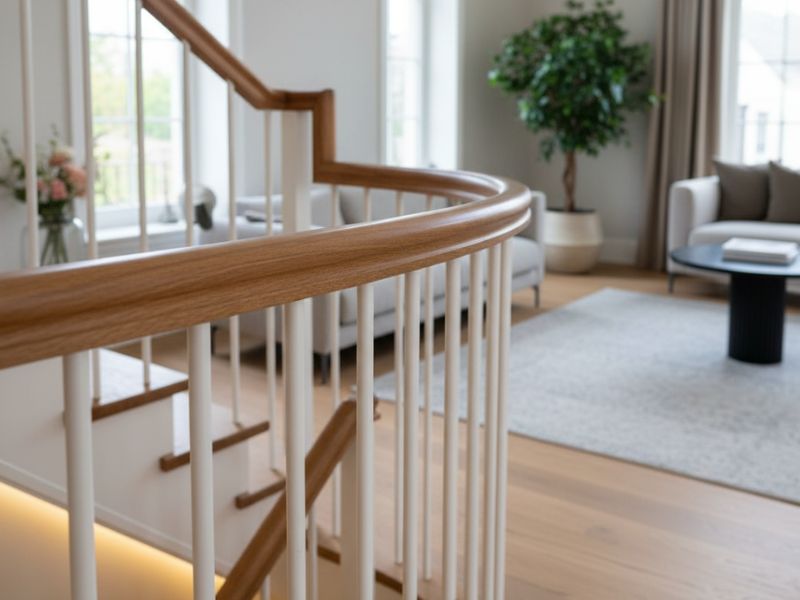 cách làm tay vịn cầu thang gỗ đẹp 