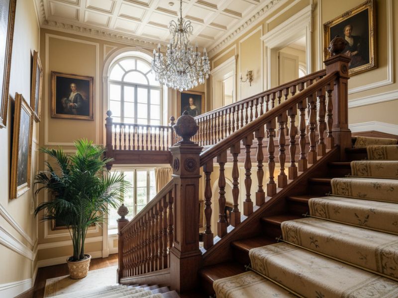 cách làm tay vịn cầu thang gỗ đẹp