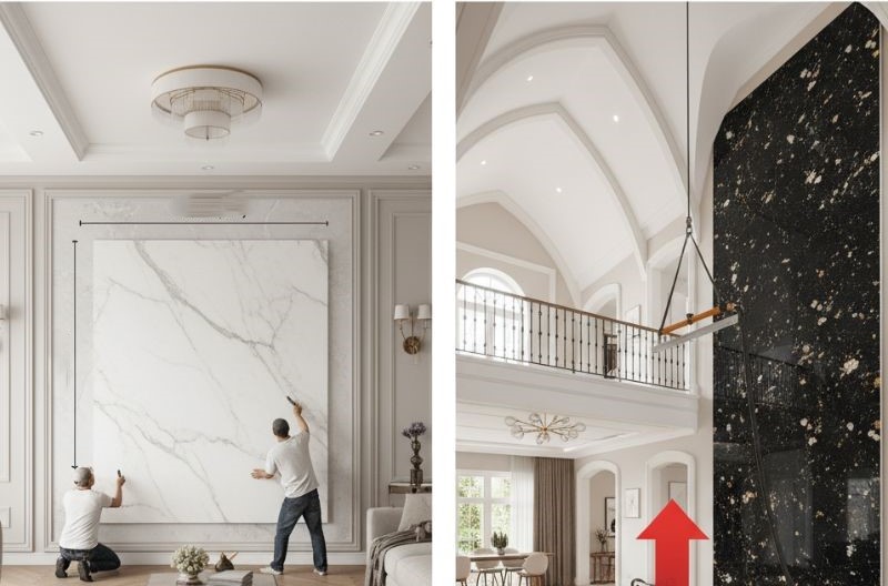 Kích thước tấm nhựa ốp tường giả đá