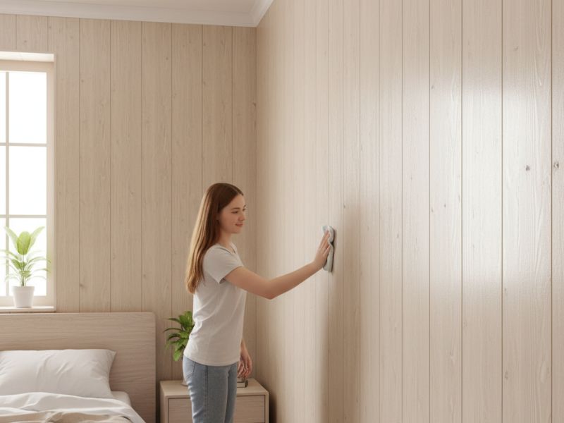 Mẫu phòng ngủ ốp nhựa Nano