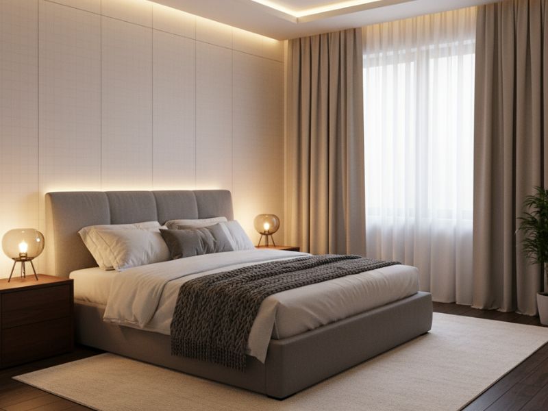 Mẫu phòng ngủ ốp nhựa Nano