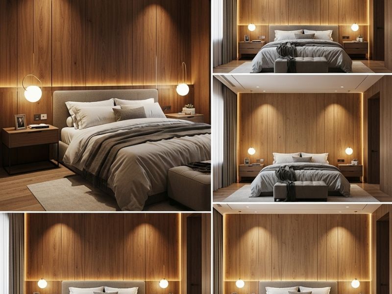 Mẫu phòng ngủ ốp nhựa Nano