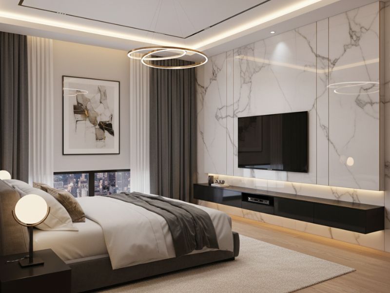 Mẫu phòng ngủ ốp nhựa Nano