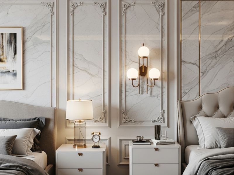 Mẫu phòng ngủ ốp nhựa Nano