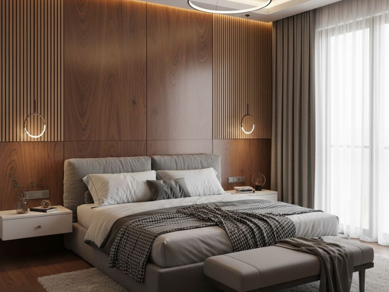 Mẫu phòng ngủ ốp nhựa Nano