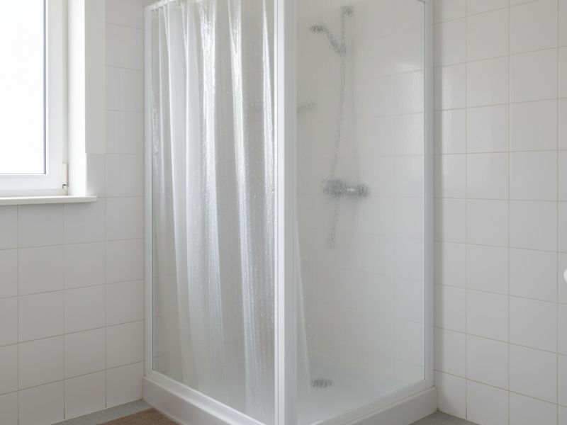 Vách ngăn phòng tắm bằng nhựa trong suốt