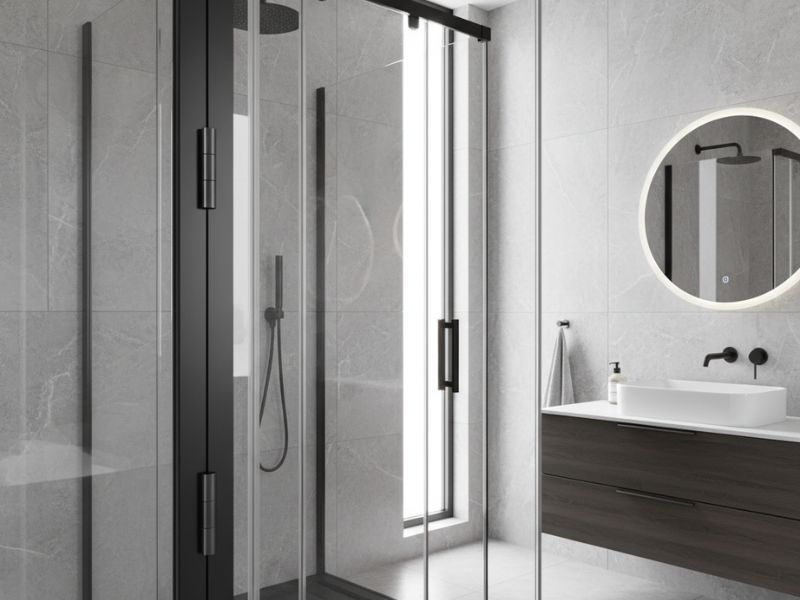 Vách ngăn phòng tắm bằng nhựa trong suốt