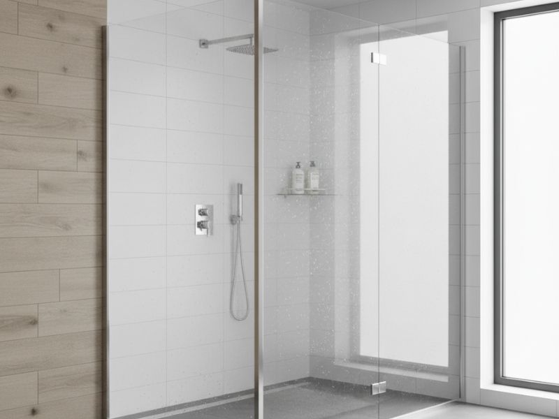 Vách ngăn phòng tắm bằng nhựa trong suốt