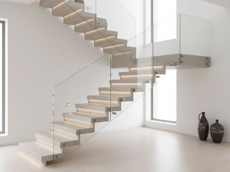 kích thước cầu thang 2 chiếu