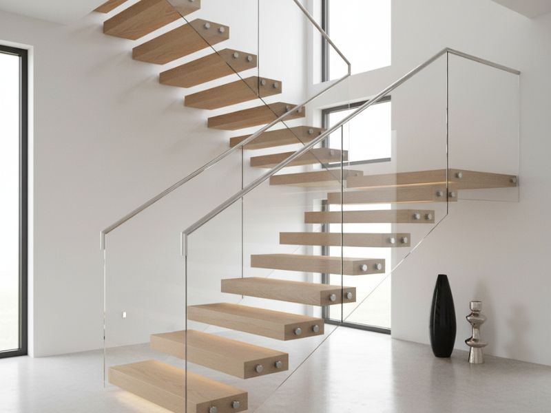 kích thước cầu thang 2 chiếu