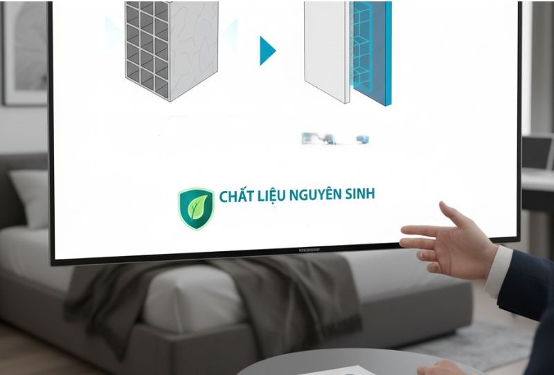 vách ngăn phòng ngủ kín bằng nhựa